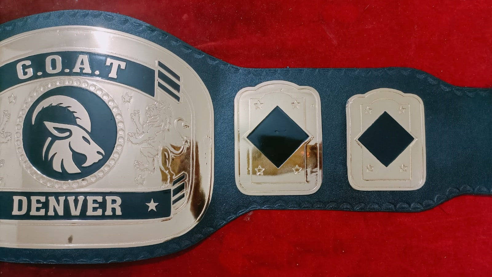 Custom Name and Wild Goat Logo Wrestling Championship Belt - Customize Wrestling Belts