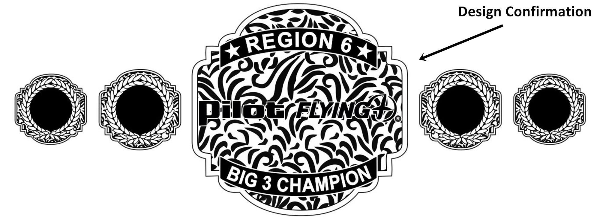 Custom Pilot Flying Logo Championship Belt