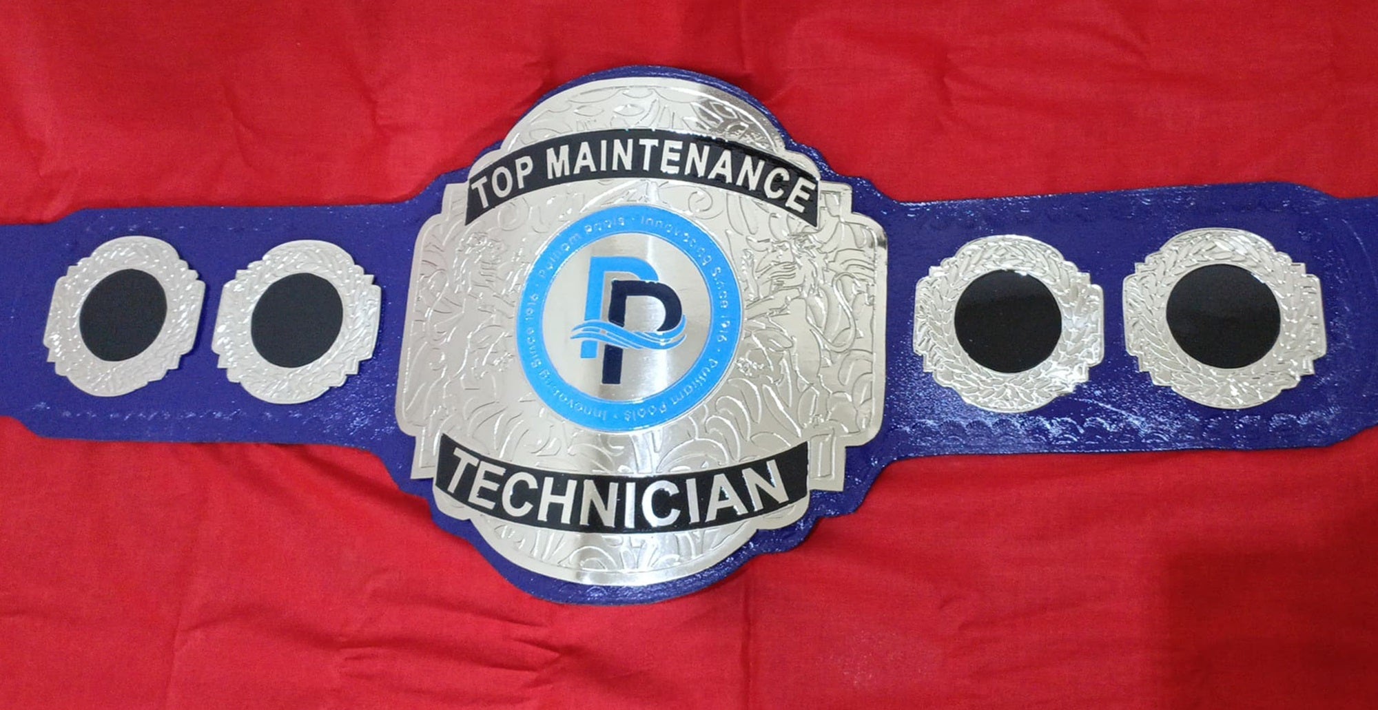 Custom Name and Pulliam Pools Logo Wrestling Championship Belt - Customize Wrestling Belts