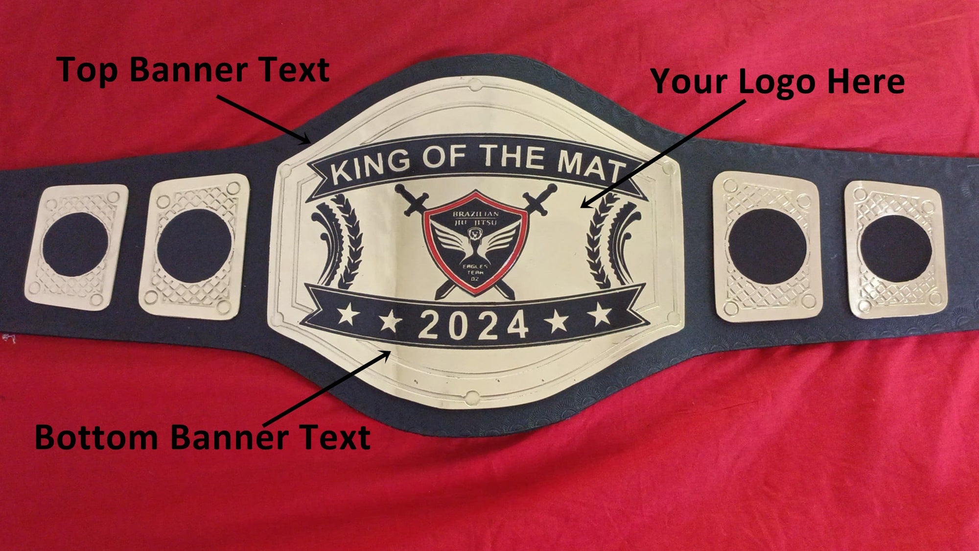 Custom Name and Sord And Eagle Logo Wrestling Championship Belt - Customize Wrestling Belts