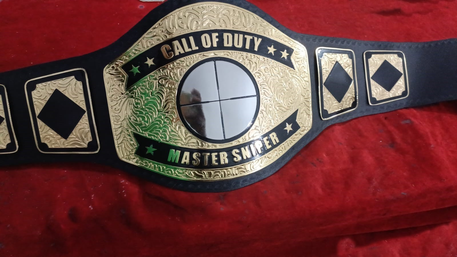 Custom Name and Snipper Gun Mark Logo Wrestling Championship Belt - Customize Wrestling Belts