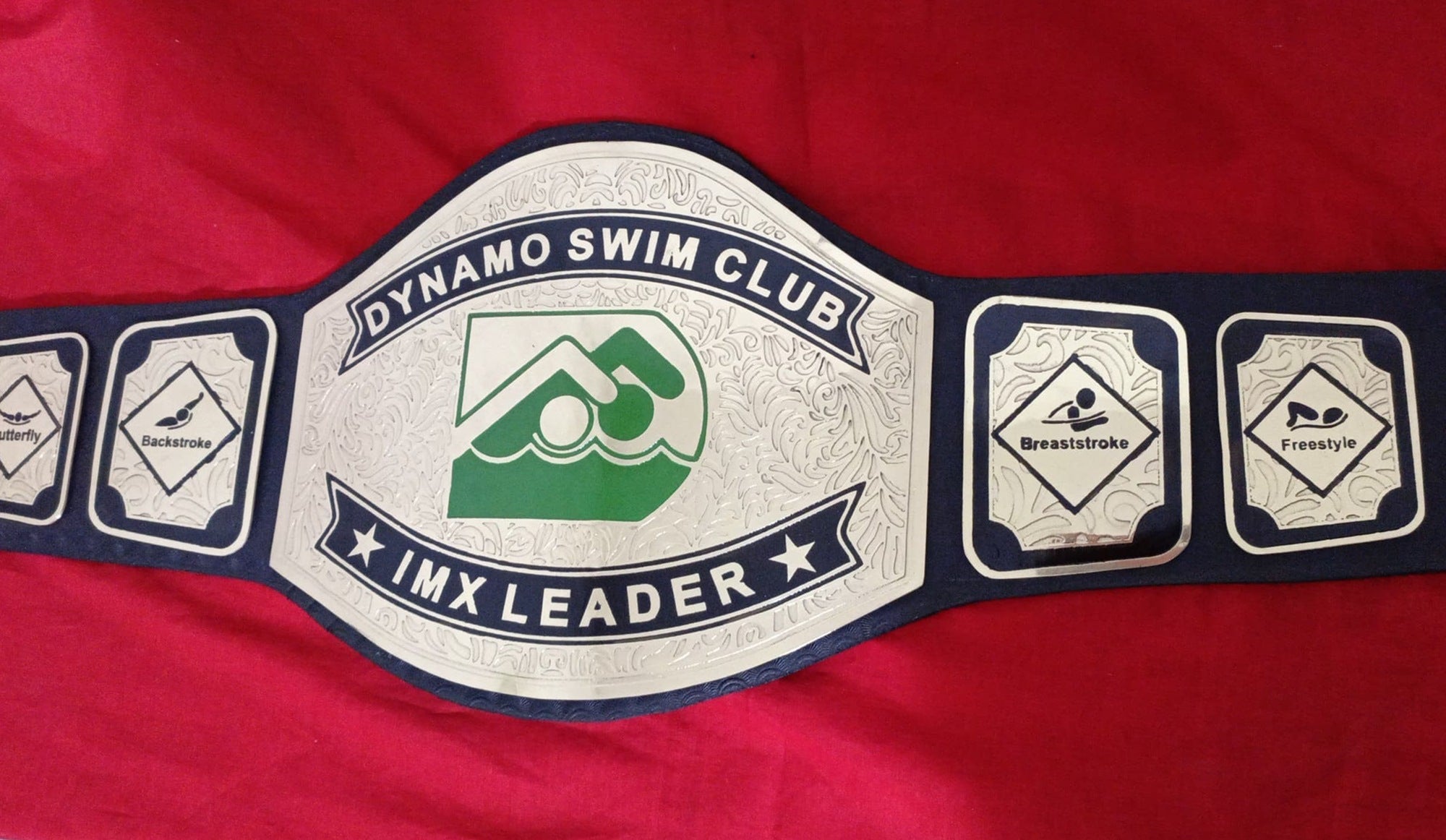 Custom Name and Dynamo Swim Club Logo Wrestling Championship Belt - Customize Wrestling Belts