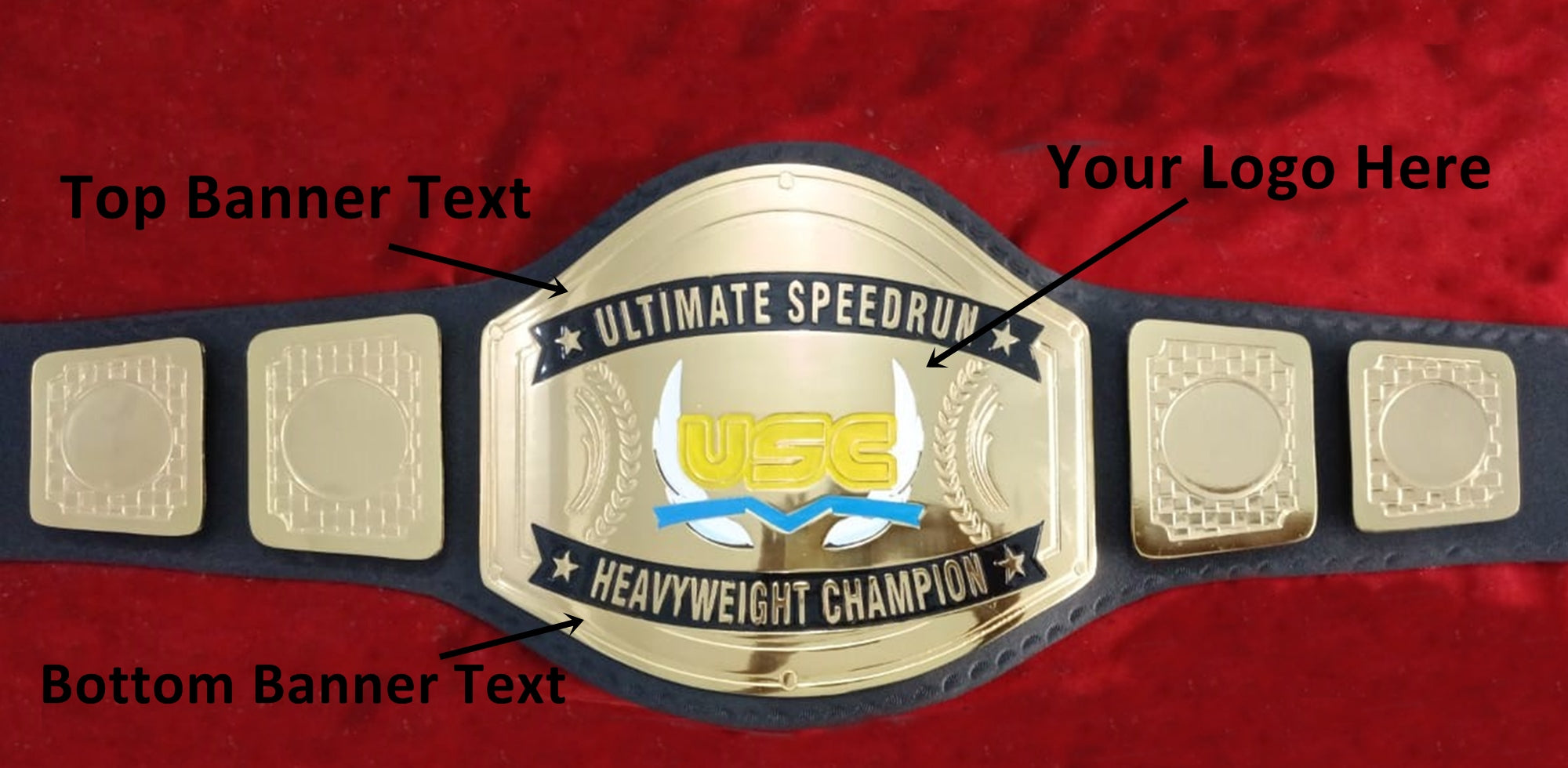 Custom Name and USC Logo Wrestling Championship Belt - Customize Wrestling Belts