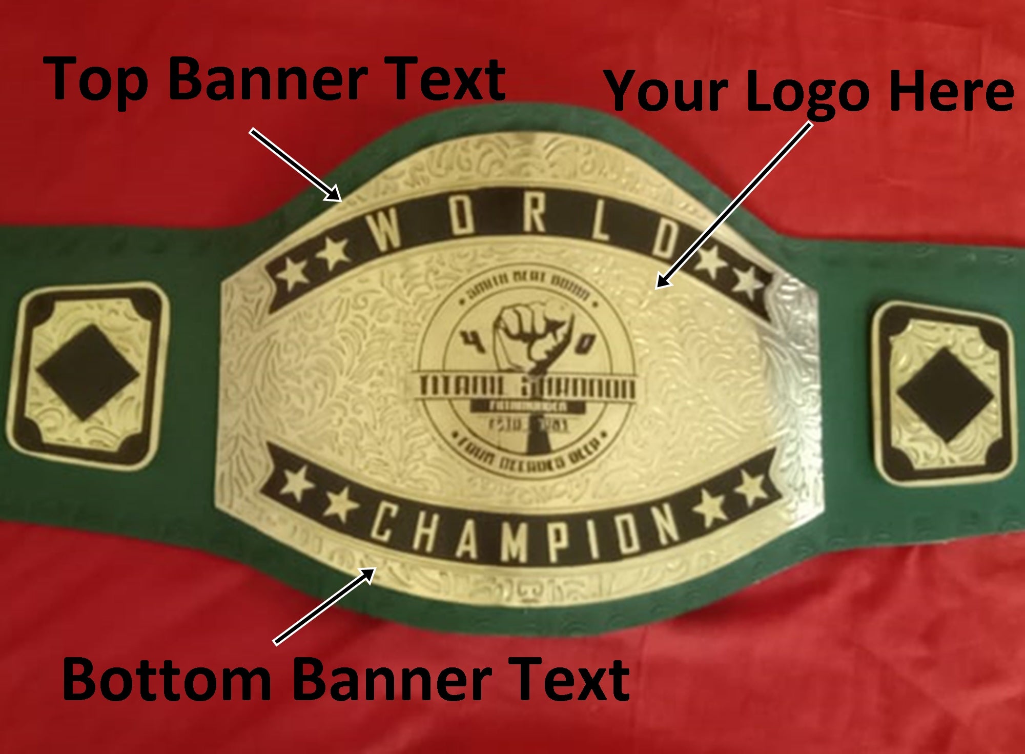 Custom Name and  Handful Picture Logo Wrestling Championship Belt Adult - Customize Wrestling Belts