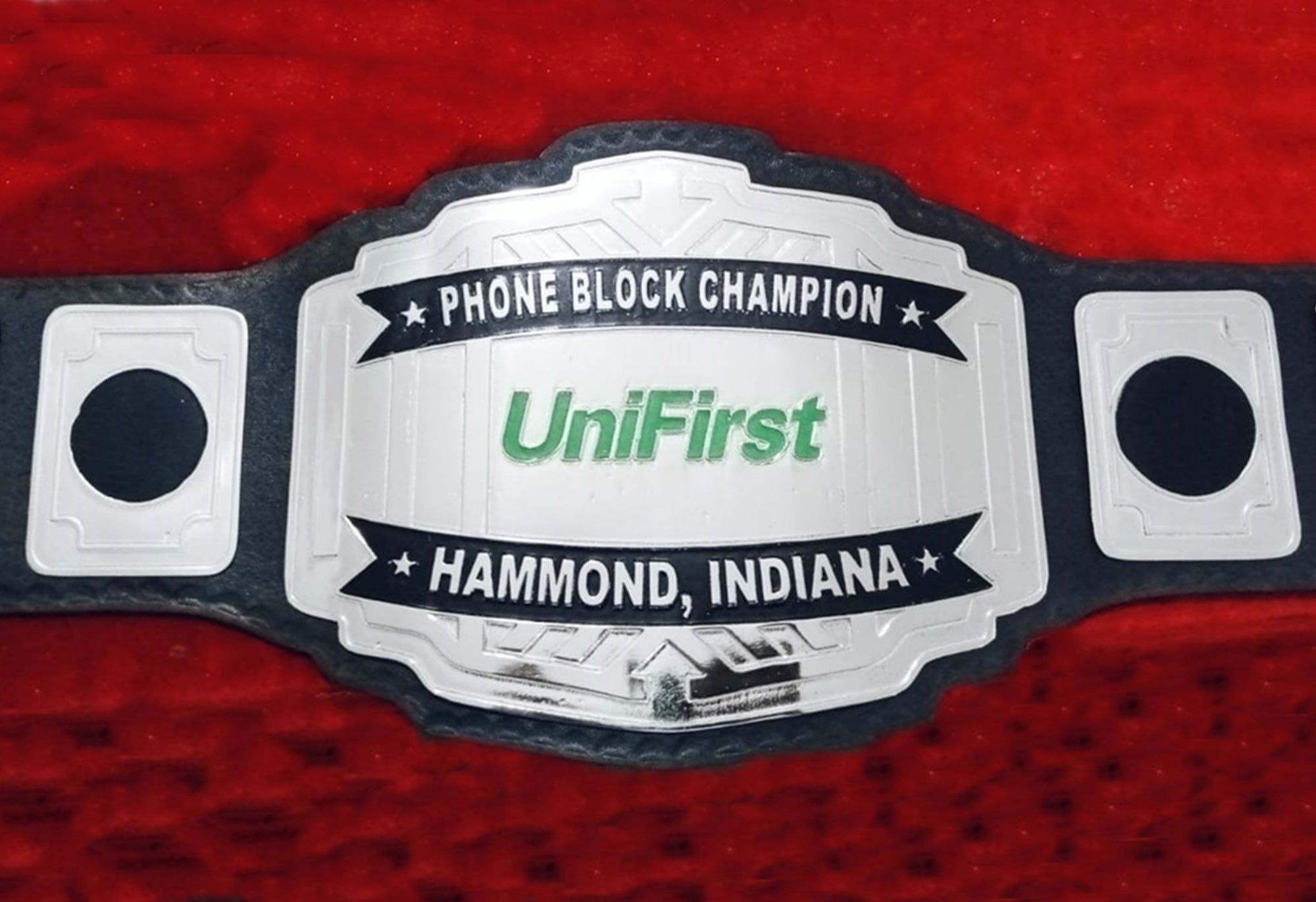 Custom UniFirst Logo Wrestling Championship Belt - Customize Wrestling Belts