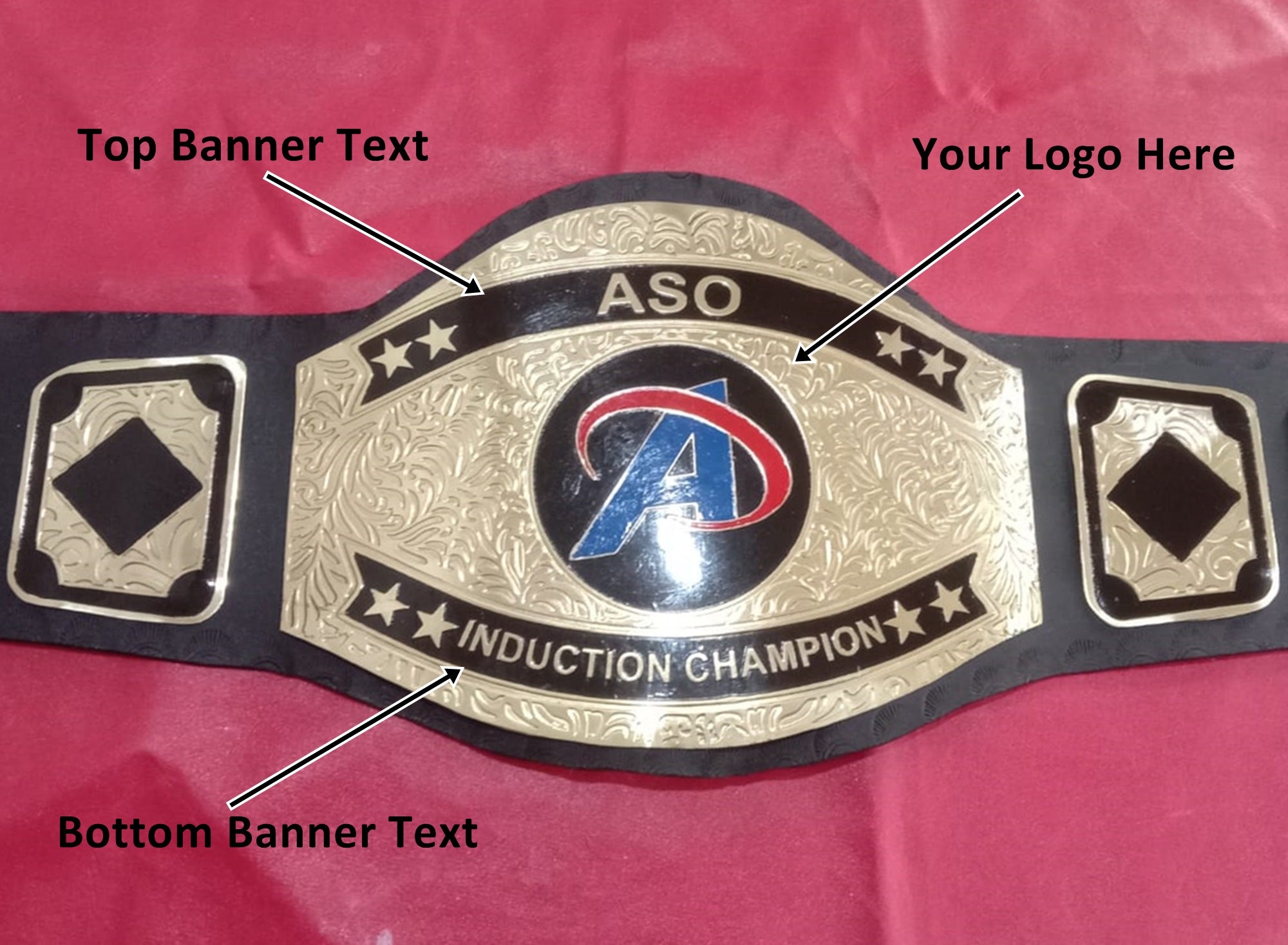 Custom Name and A Logo Wrestling Championship Belt - Customize Wrestling Belts