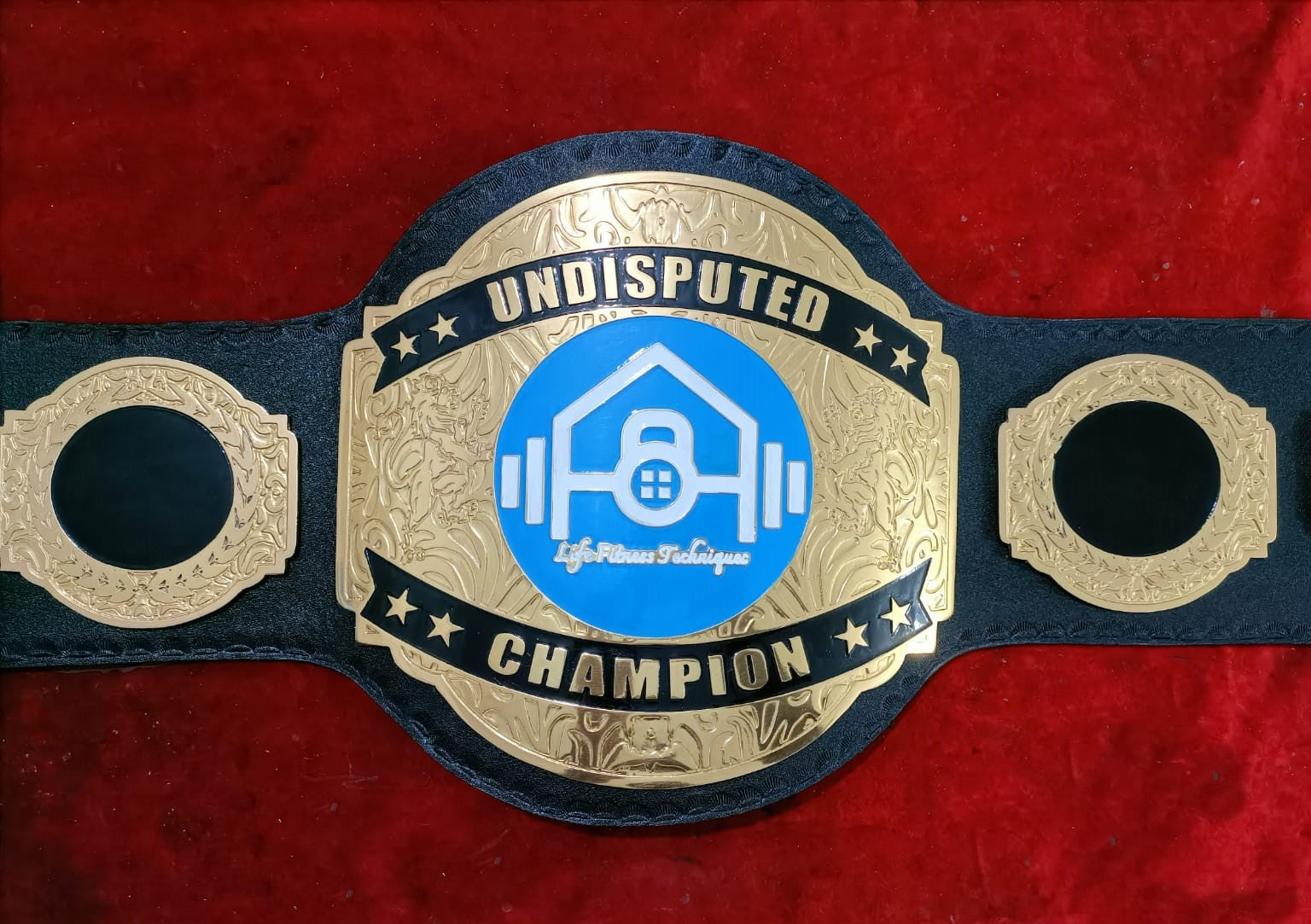 Custom Name and Life Fitness Technique Logo Wrestling Championship Belt - Customize Wrestling Belts