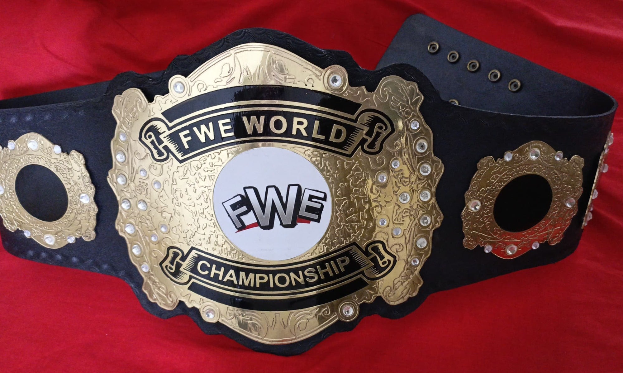 Custom Name and FWE Logo Wrestling Championship Belt - Customize Wrestling Belts