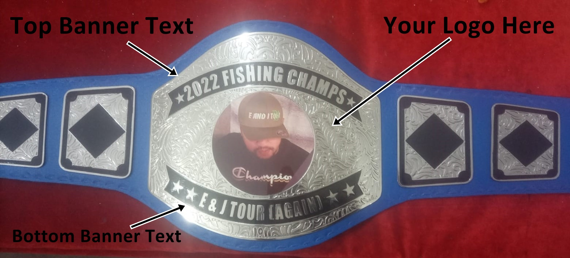 Custom Name and Add Your Picture Logo Wrestling Championship Belt - Customize Wrestling Belts