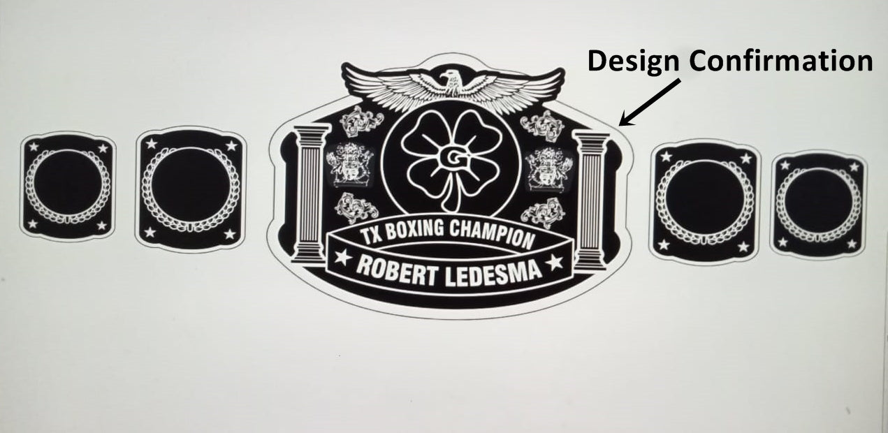 boxing championship belt drawing