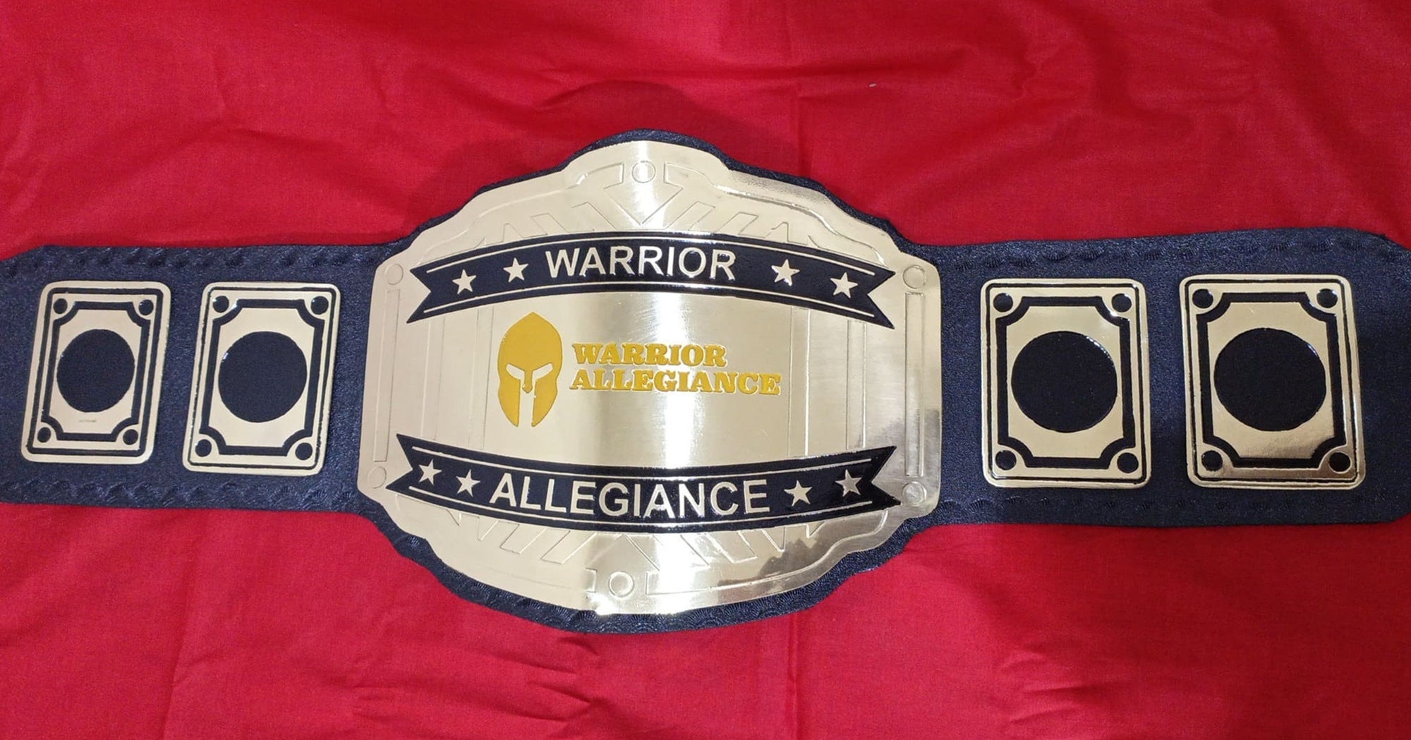 Custom Name and Warrior Allegiance Logo Wrestling Championship Belt - Customize Wrestling Belts