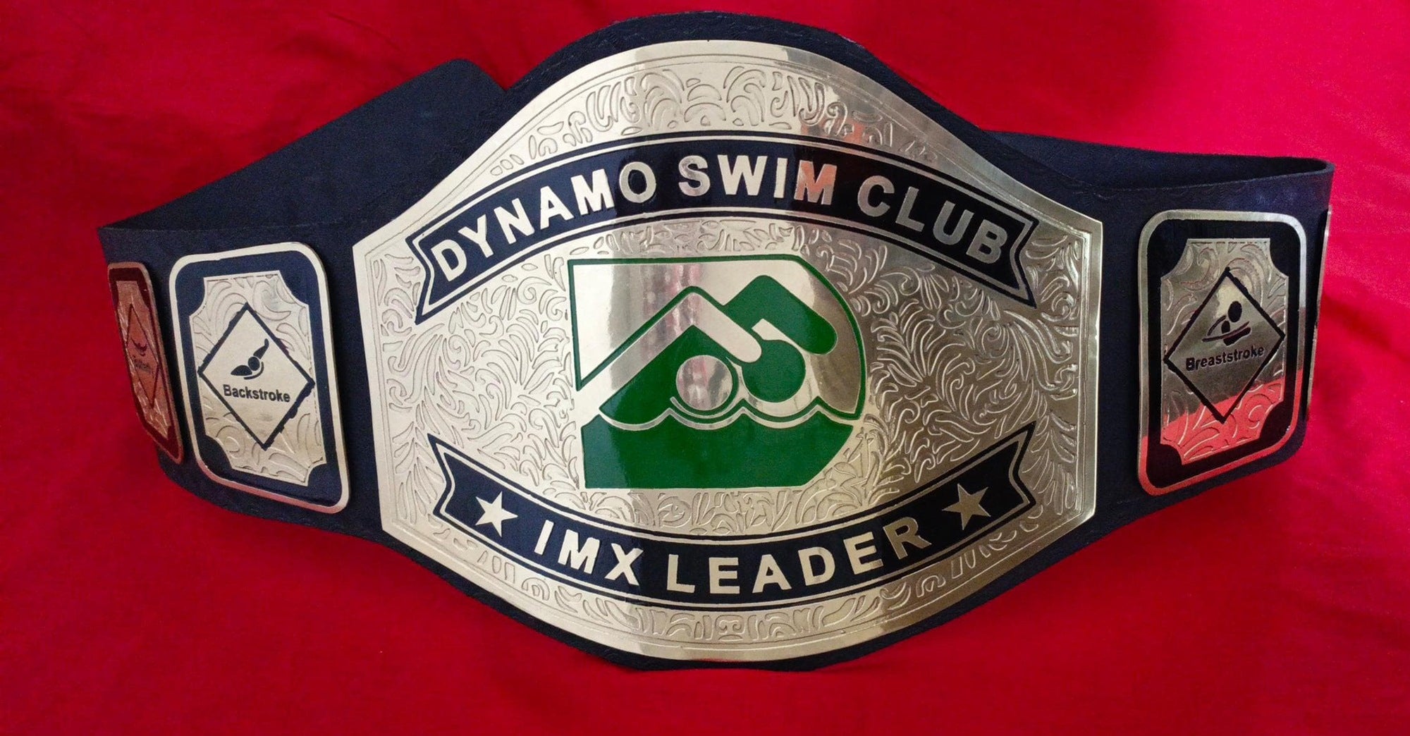 Custom Name and Dynamo Swim Club Logo Wrestling Championship Belt - Customize Wrestling Belts