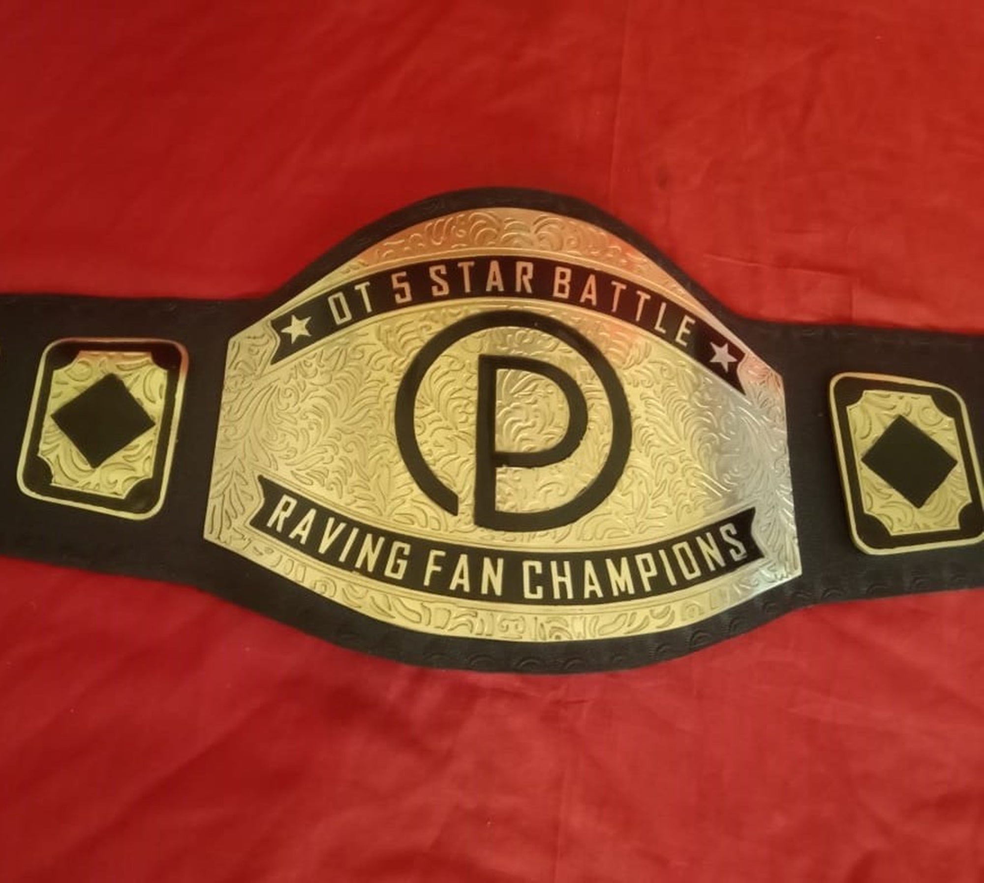 Custom Name and P Logo Wrestling Championship Belt - Customize Wrestling Belts