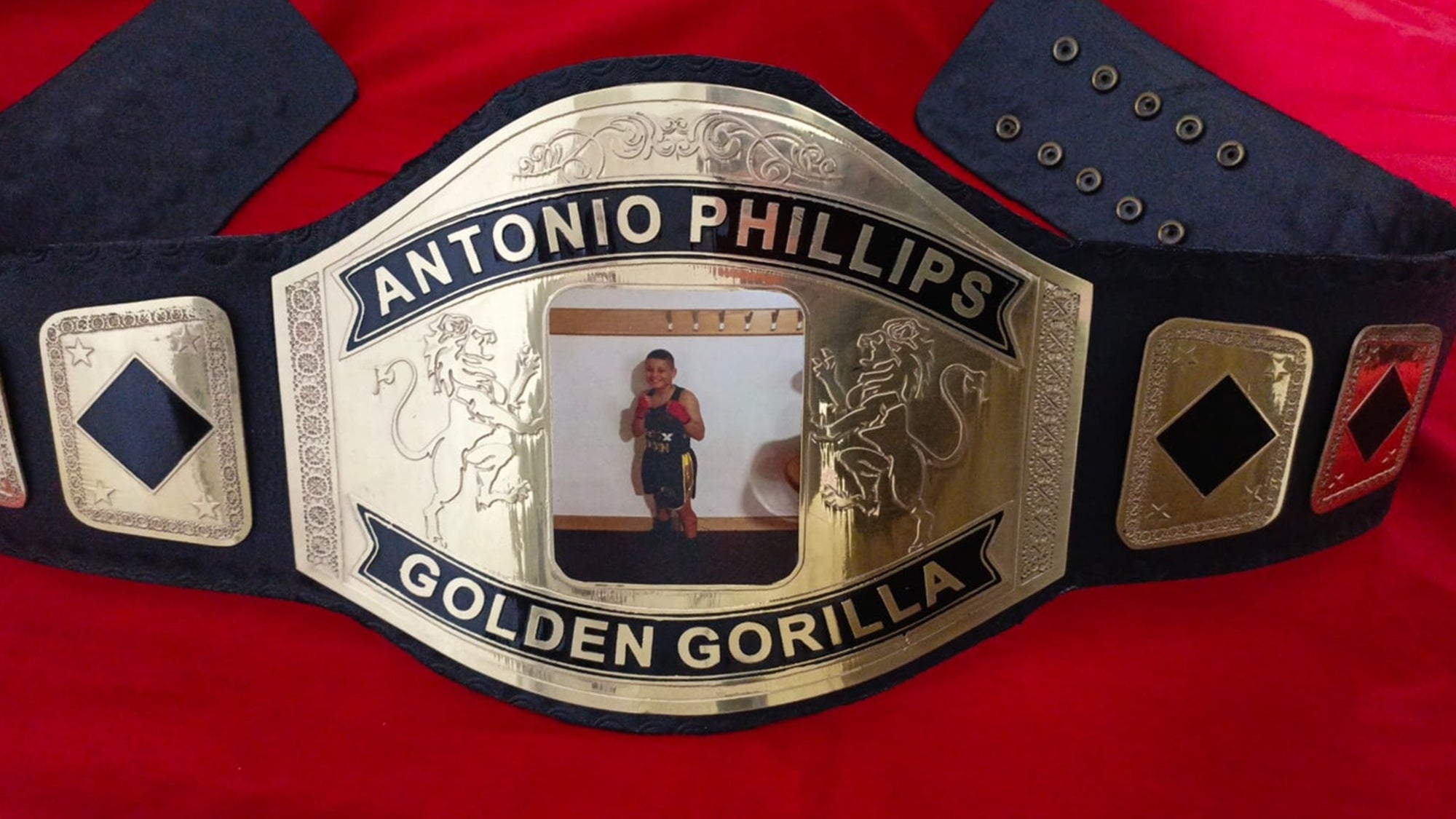 Custom Name and Kids Picture Logo Wrestling Championship Belt - Customize Wrestling Belts