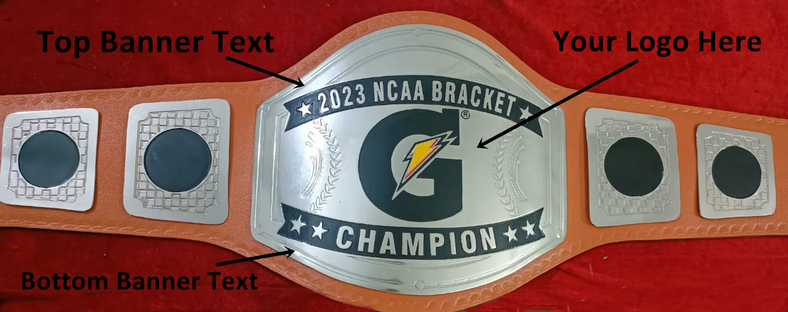 Custom Name and G Spark Logo Wrestling Championship Belt - Customize Wrestling Belts