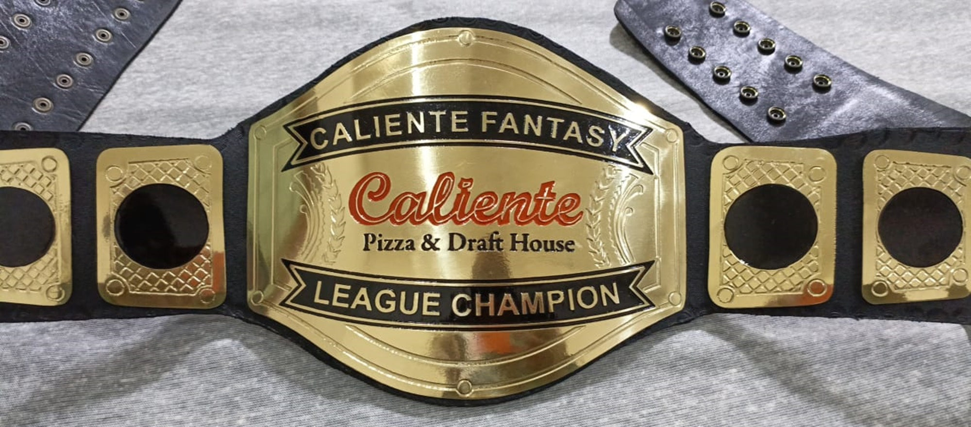 Custom Name and Caliente Logo Wrestling Championship Belt - Customize Wrestling Belts