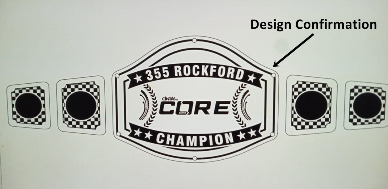 Custom Name and CORE Logo Wrestling Championship Belt - Customize Wrestling Belts