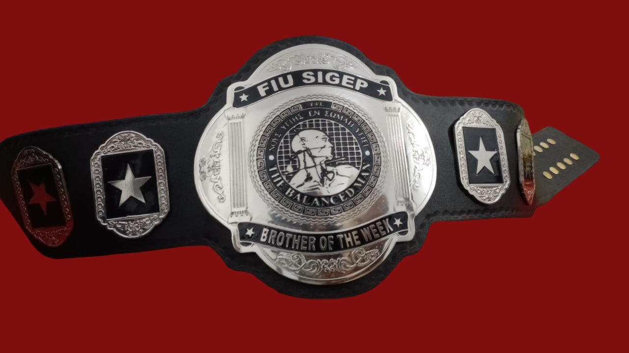 Custom Name and The Balanced Man Logo Wrestling Championship Belt - Customize Wrestling Belts