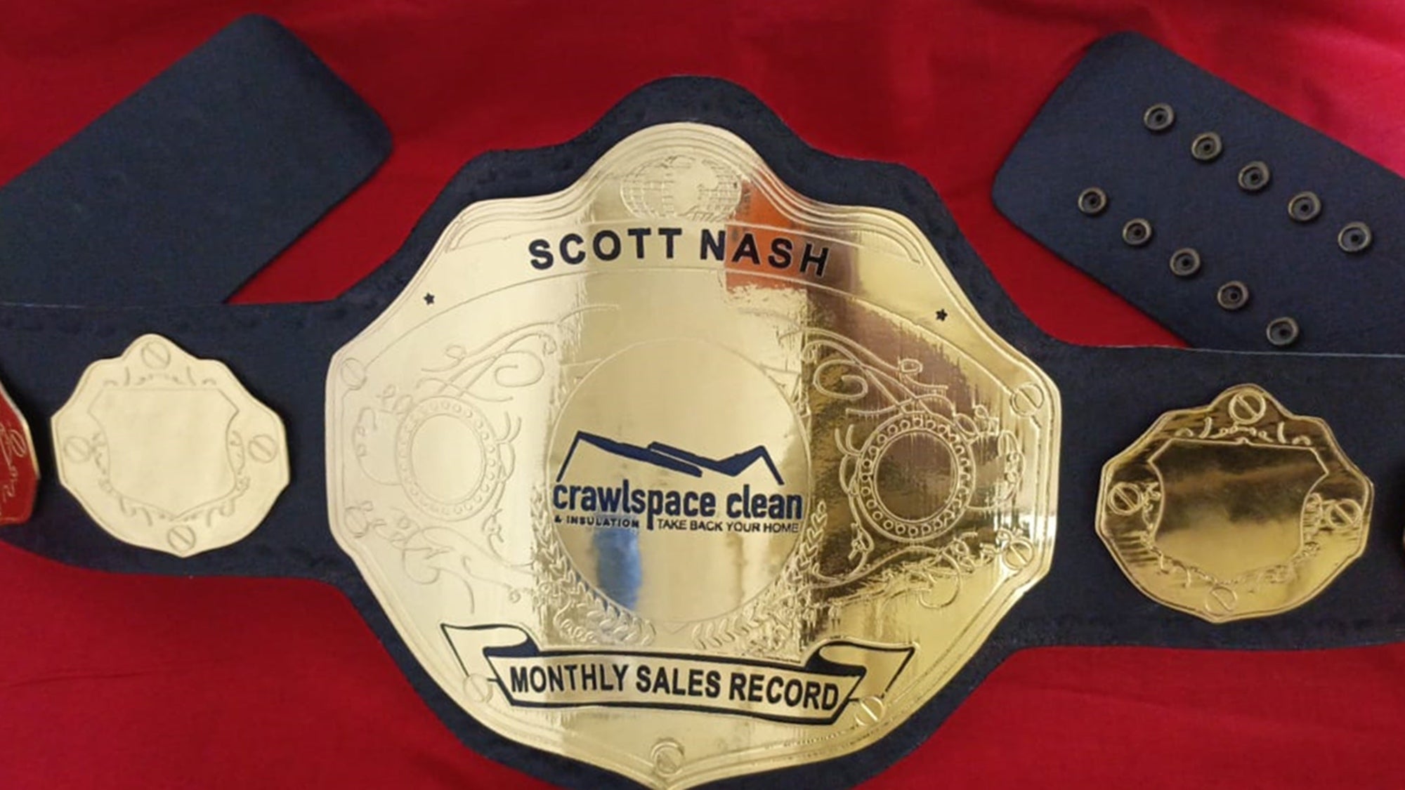 Custom Name and Crwal Space Clean Logo Wrestling Championship Belt - Customize Wrestling Belts