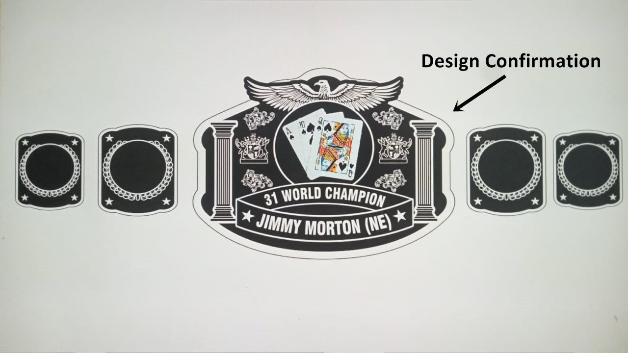 Custom Name and Card Queen Logo Wrestling Championship Belt - Customize Wrestling Belts