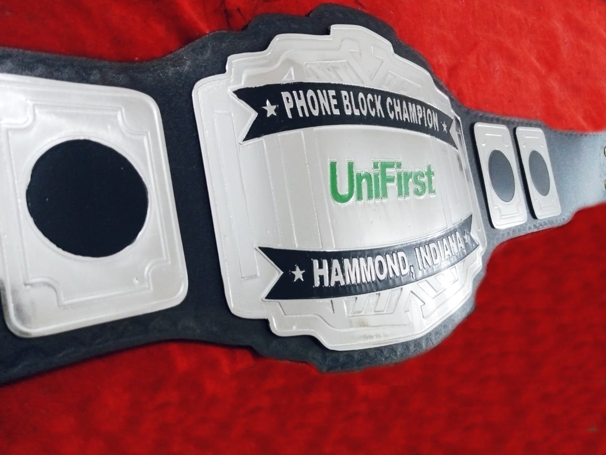 Custom UniFirst Logo Wrestling Championship Belt - Customize Wrestling Belts