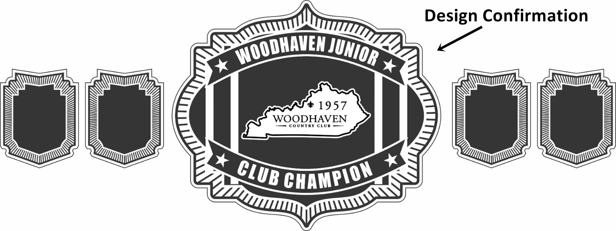 Custom Name and Woodhaven State Map Logo Wrestling Championship Belt - Customize Wrestling Belts