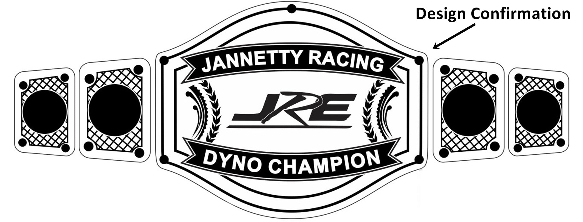 Custom Name and JRE Logo Wrestling Championship Belt - Customize Wrestling Belts