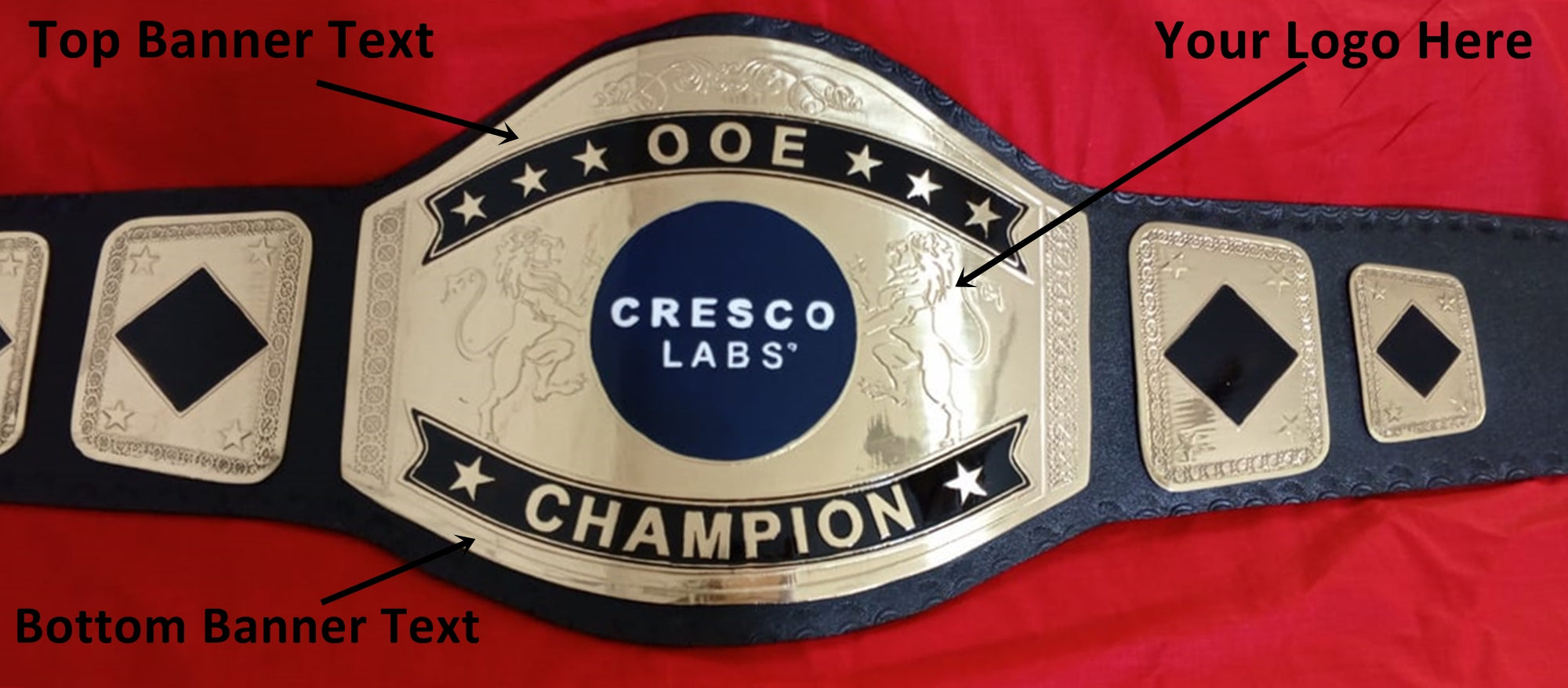 Custom Name and Cresco Labs Logo Wrestling Championship Belt - Customize Wrestling Belts