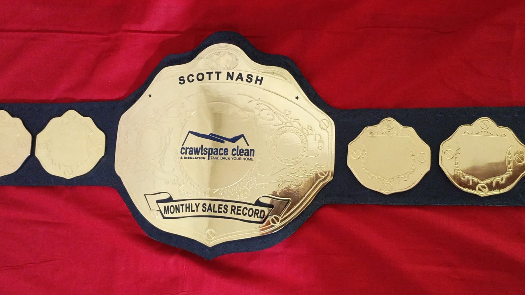 Custom Name and Crwal Space Clean Logo Wrestling Championship Belt - Customize Wrestling Belts