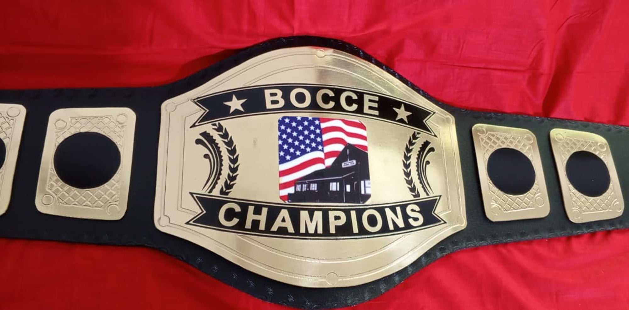 Custom Name and USA Flag Home Logo Wrestling Championship Belt - Customize Wrestling Belts