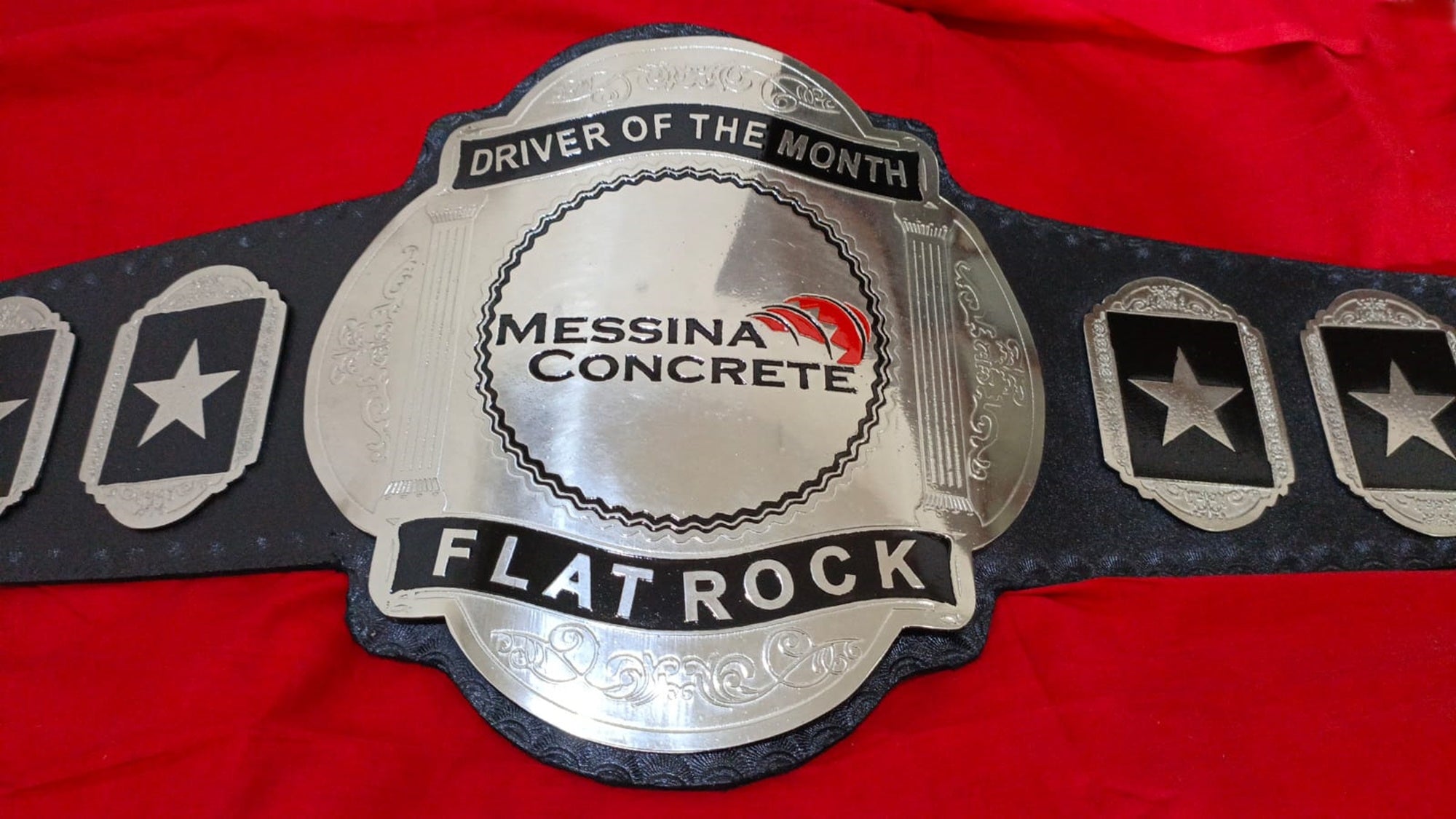 Custom Name and Messina Concrete Logo Wrestling Championship Belt - Customize Wrestling Belts