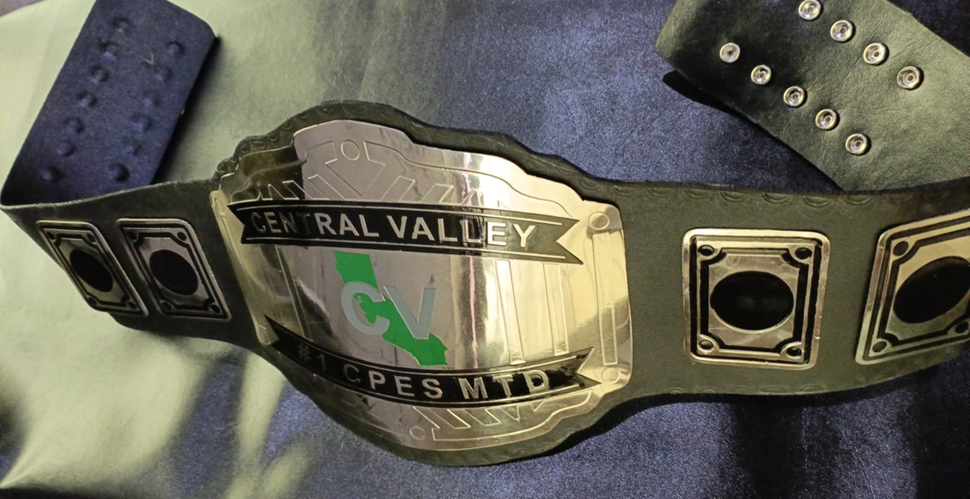 Custom Name and CV Map Logo Wrestling Championship Belt - Customize Wrestling Belts