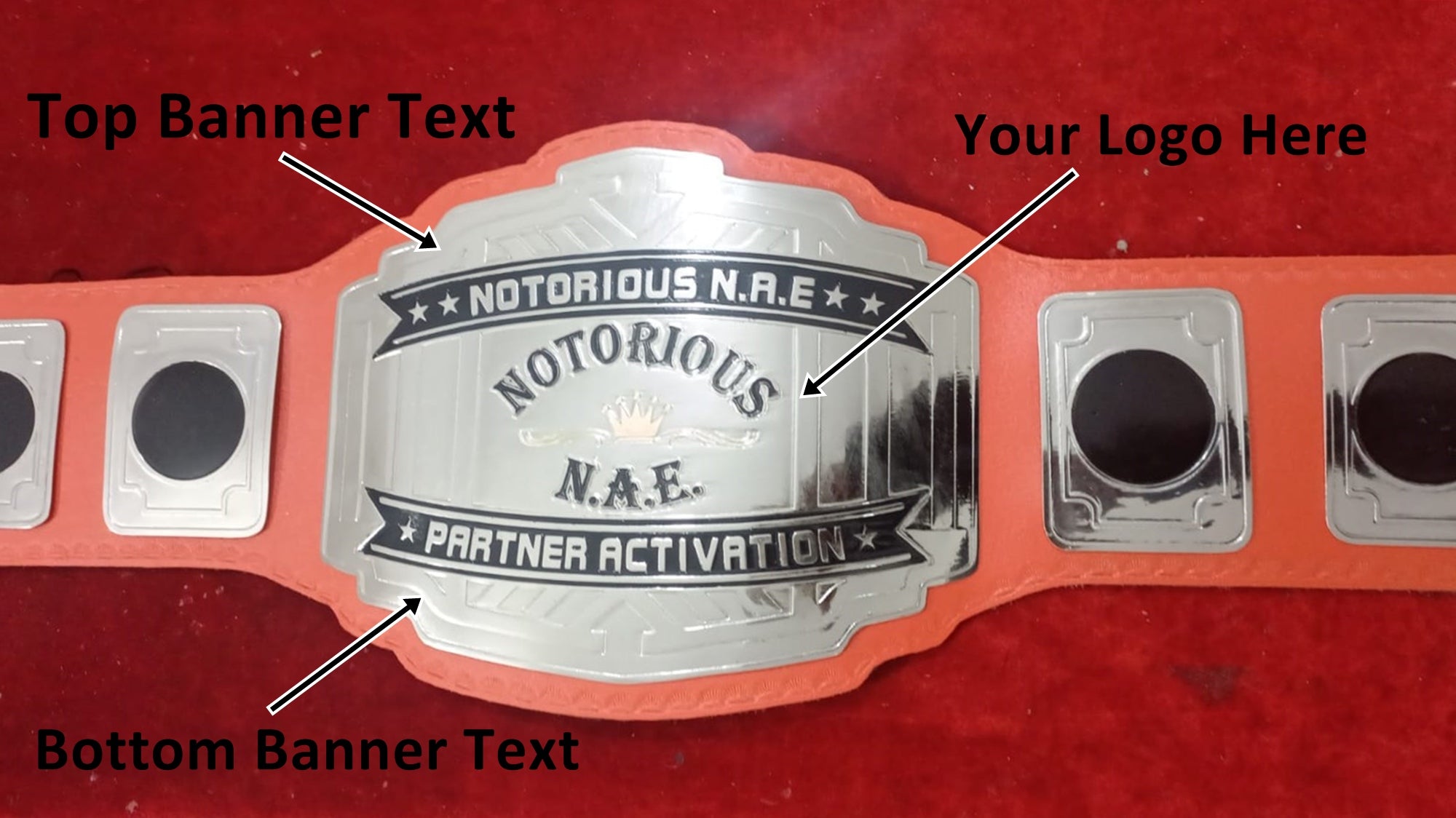 Custom Name and Golden Crown Logo  Championship Belt - Customize Wrestling Belts