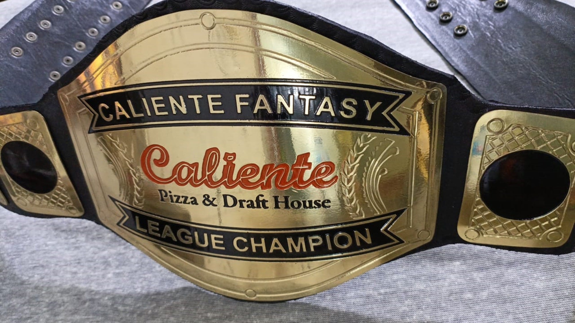 Custom Name and Caliente Logo Wrestling Championship Belt - Customize Wrestling Belts