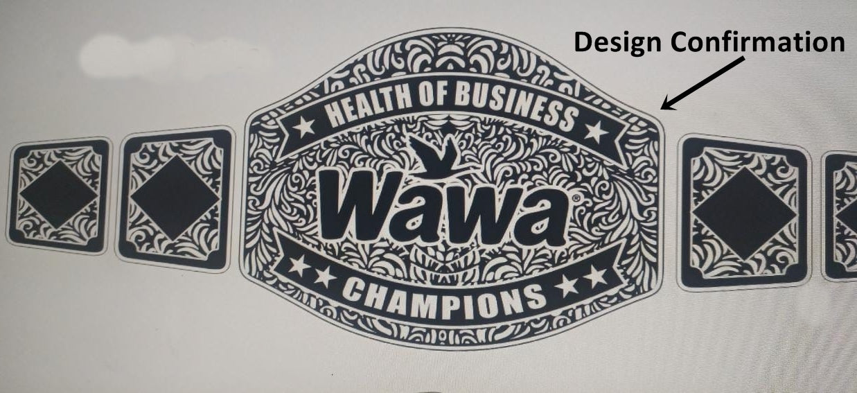 Custom WAWA Flying Bird Logo Wrestling Championship Belt - Customize Wrestling Belts