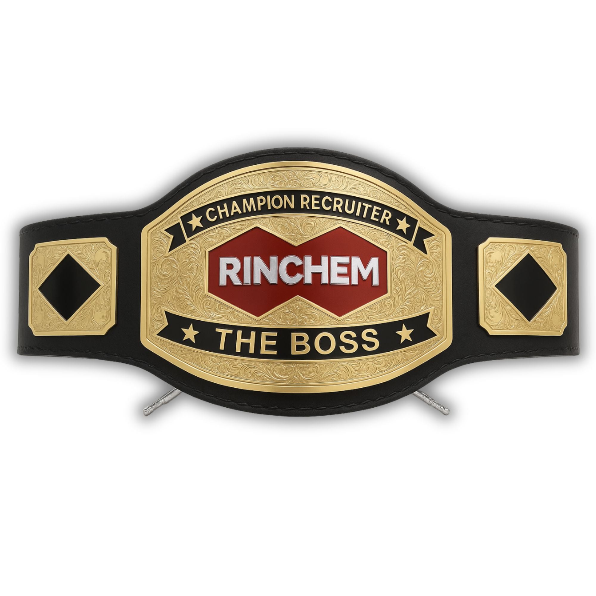 Custom Name and Rinchem Logo For Firm Wrestling Championship Belt