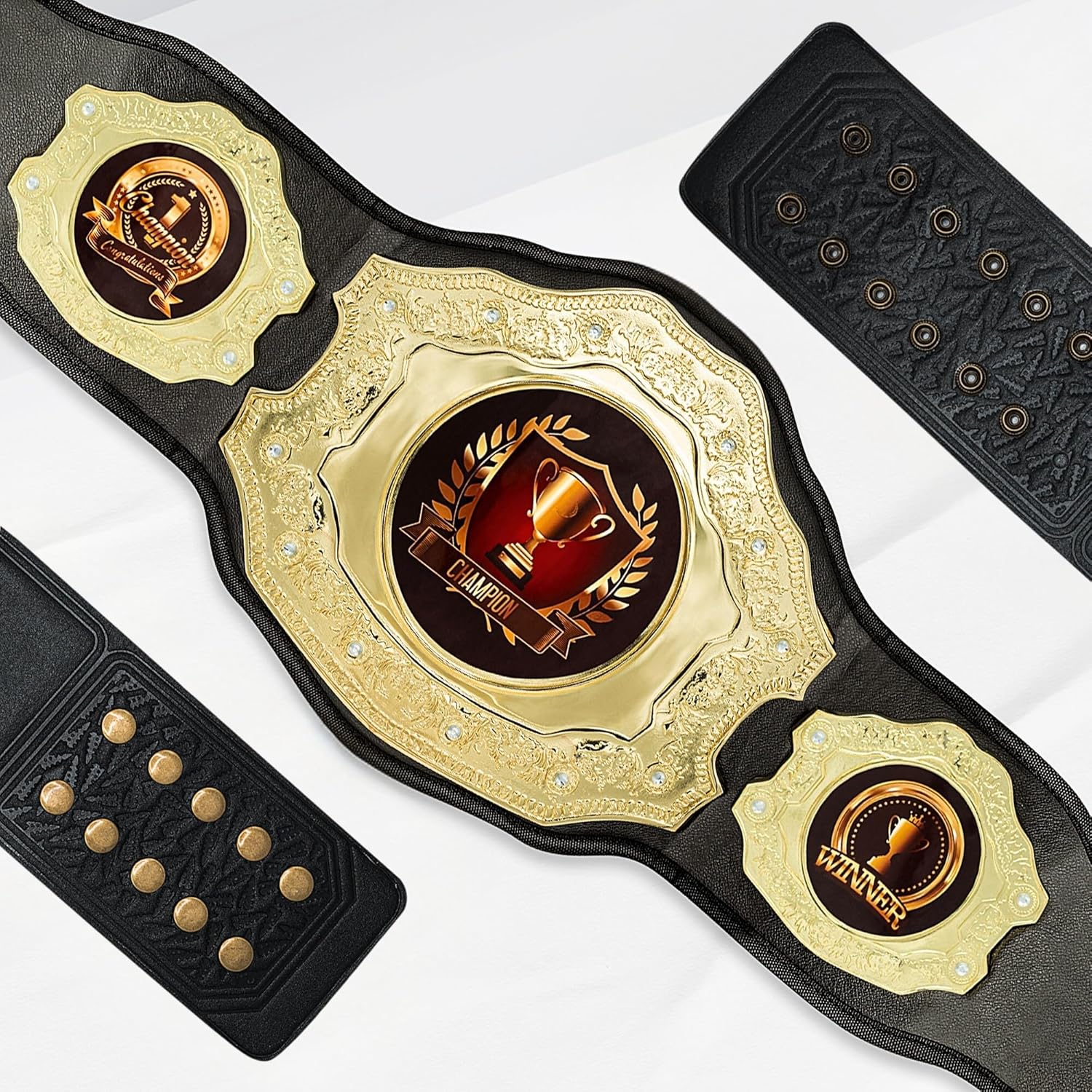 Real Leather Adult Size Die - Cast Championship Belt - Customize Wrestling Belts Wrestling Customize Beltposhleathers - 14b7GoldBlackReal Leather Adult Size Die - Cast Championship BeltWrestling Customize Beltposhleathers - 14b7