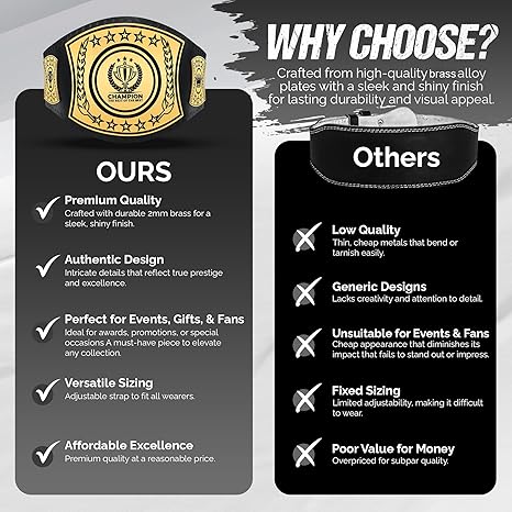 Die - Cast Championship Belt – Adult Size - Customize Wrestling Belts Wrestling Customize Beltposhleathers - 14b7GoldBlackDie - Cast Championship Belt – Adult SizeWrestling Customize Beltposhleathers - 14b7