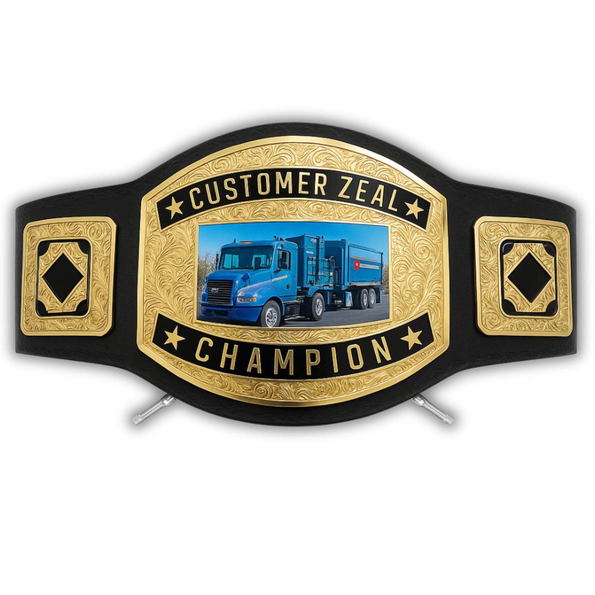 Custom Name and Truck Picture Logo Wrestling Championship Belt