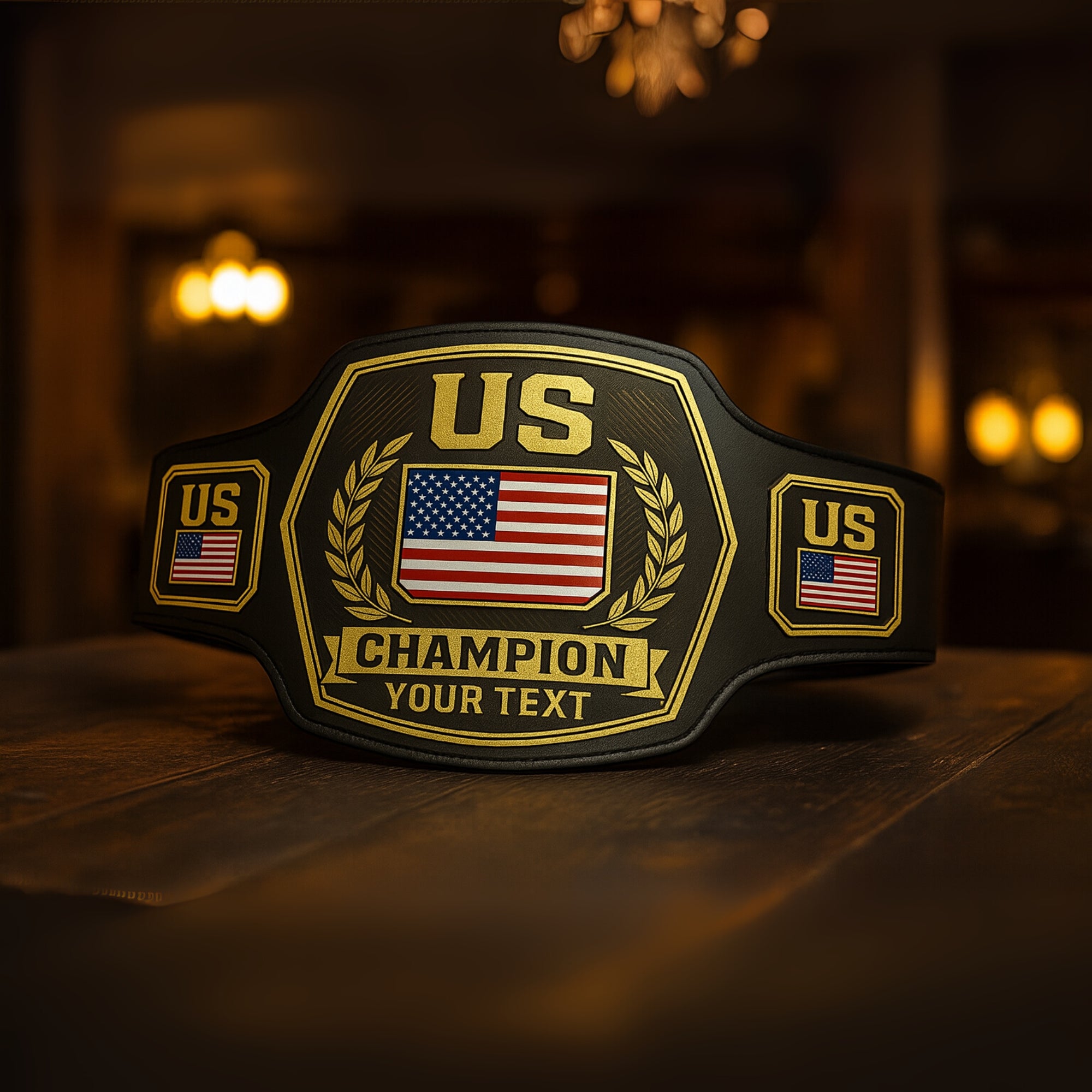 Customized United States Championship Belt - Customize Wrestling Belts Customize Wrestling Belts2mm BrassBlackCustomized United States Championship BeltCustomize Wrestling Belts