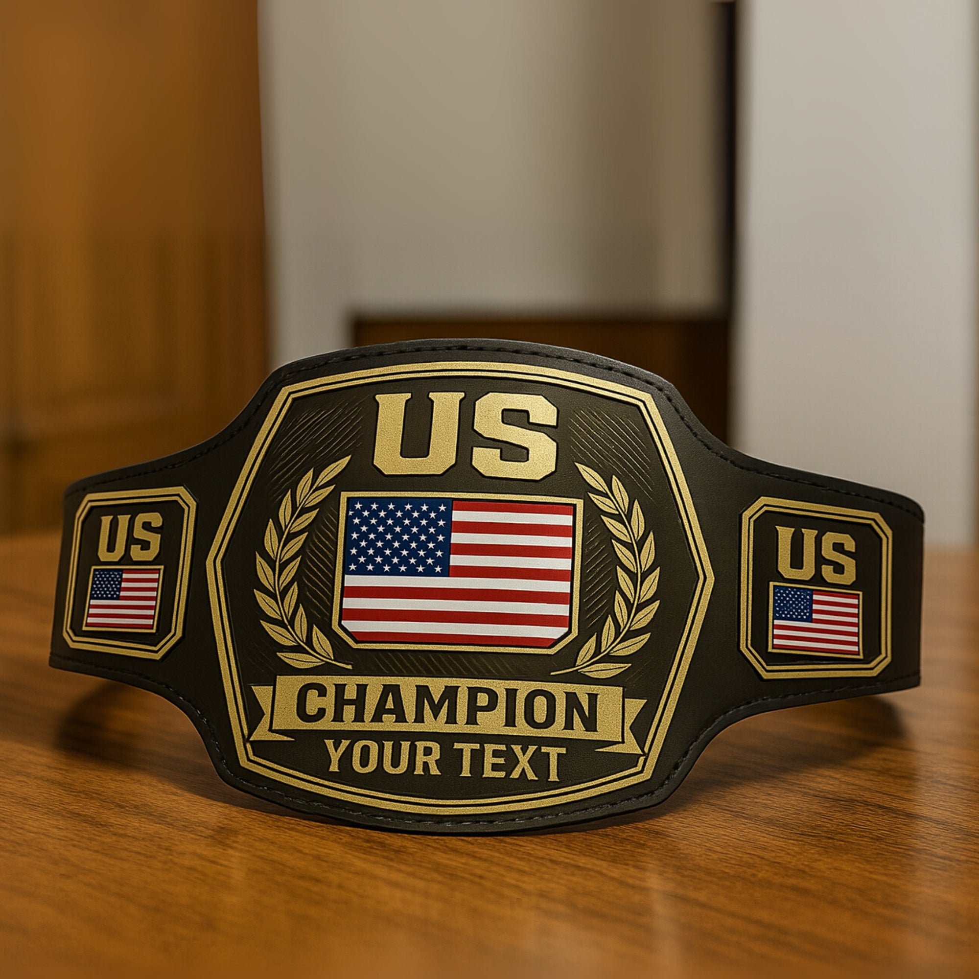 Customized United States Championship Belt - Customize Wrestling Belts Customize Wrestling Belts2mm BrassBlackCustomized United States Championship BeltCustomize Wrestling Belts
