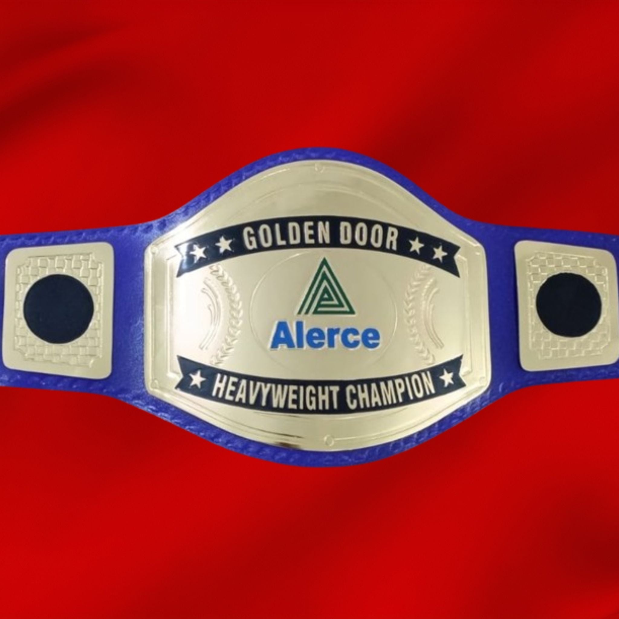 Custom Name and Green Triangle Logo Wrestling Championship Belt - Customize Wrestling Belts