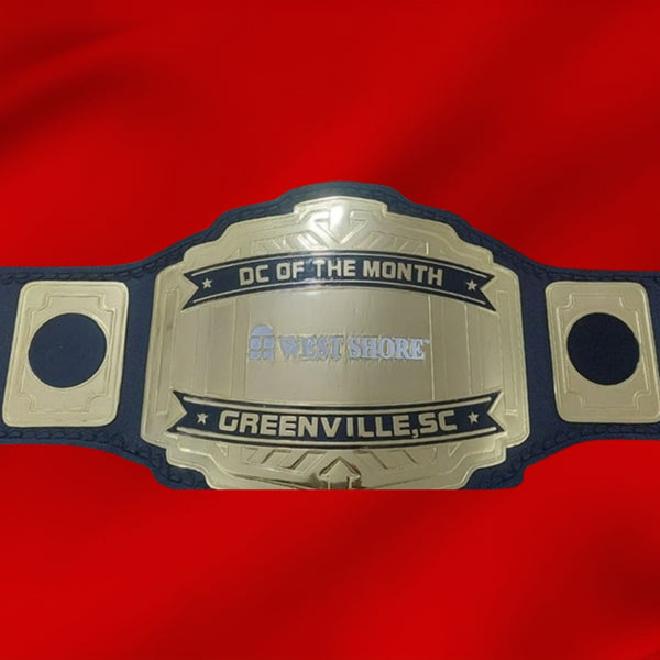 Custom Name And West Shore Logo Wrestling Championship Belt