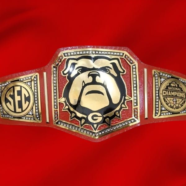 Customized Georgia Bulldogs Championship Belt - Customize Wrestling Belts