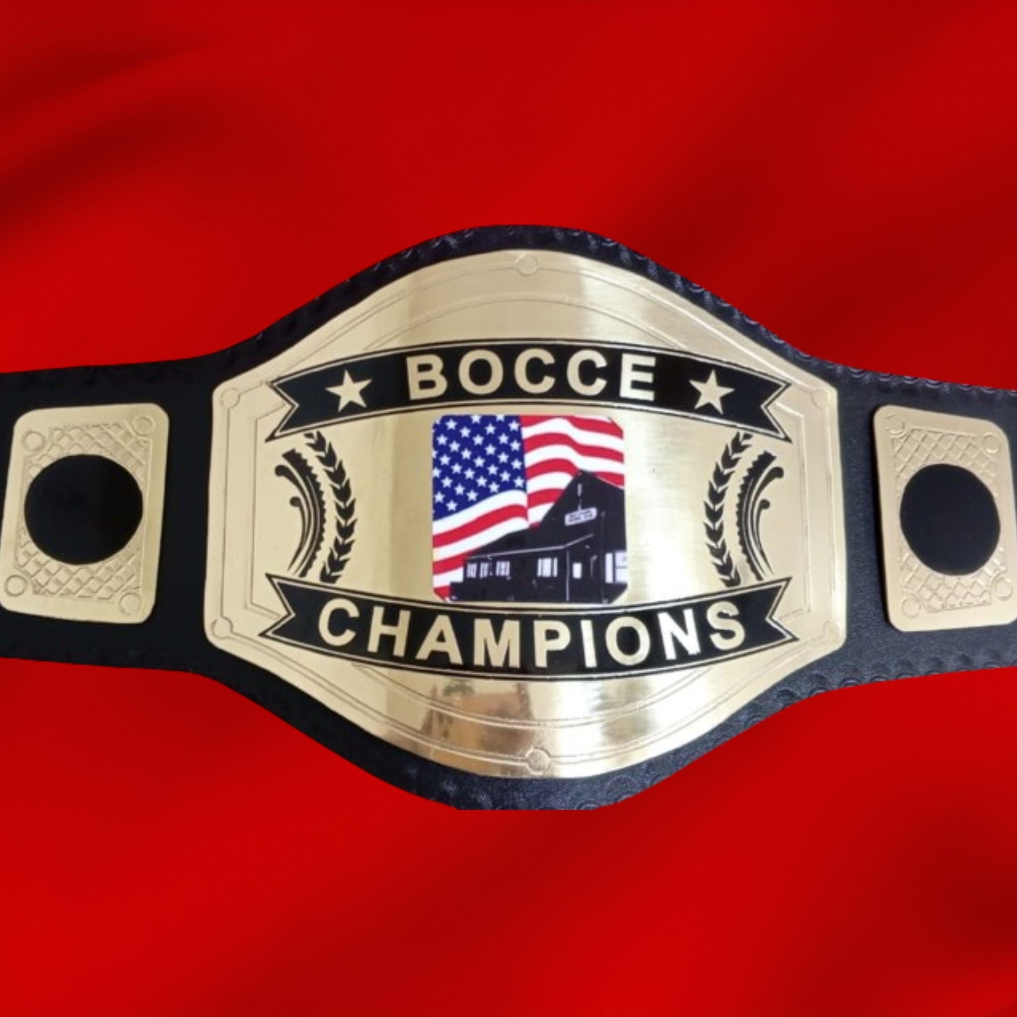 Custom Name and USA Flag Home Logo Wrestling Championship Belt - Customize Wrestling Belts