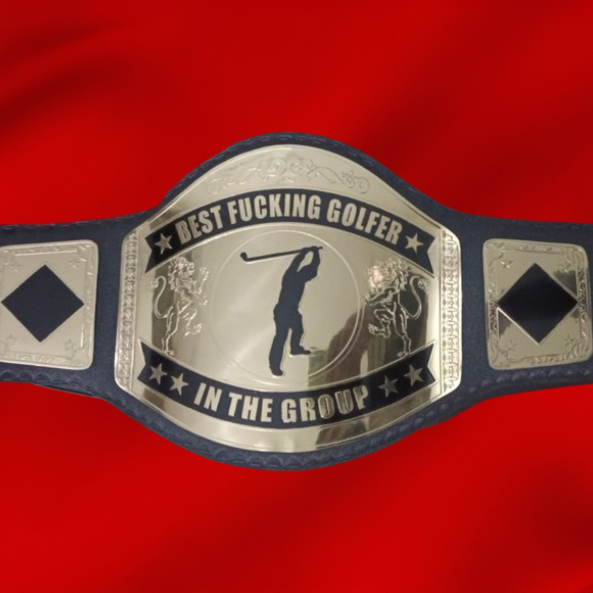 Custom Name and Golf Player Logo Wrestling Championship Belt - Customize Wrestling Belts