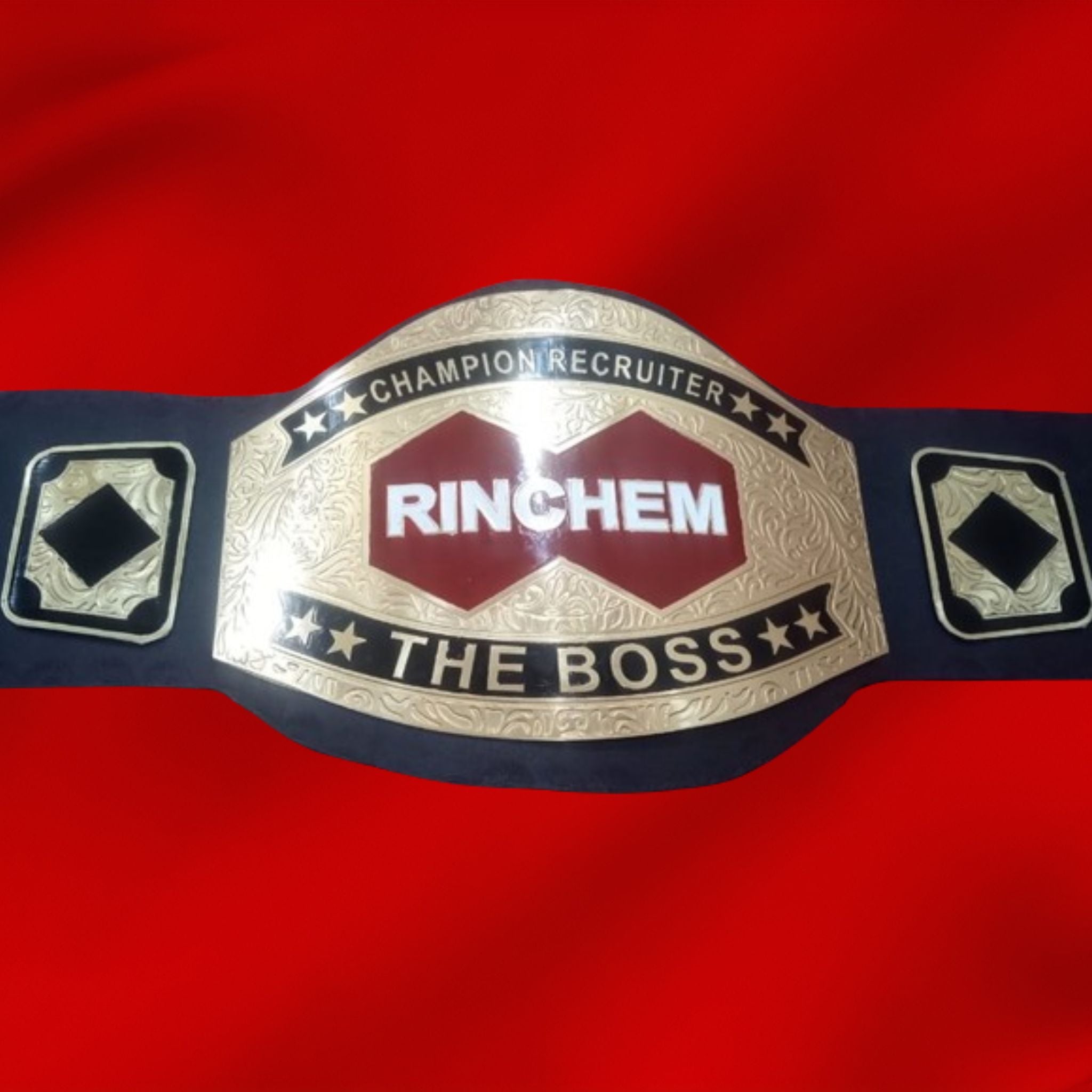 Custom Name And Rinchem Logo For Firm Wrestling Championship Belt