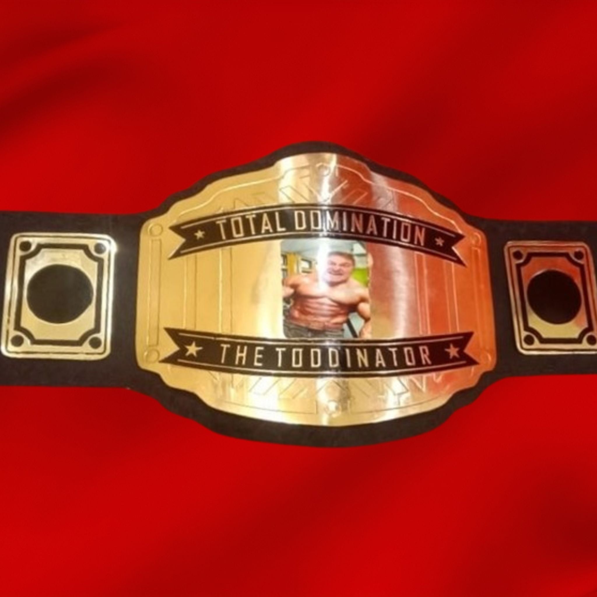 Custom Name And Men Picture Logo Wrestling Championship Belt