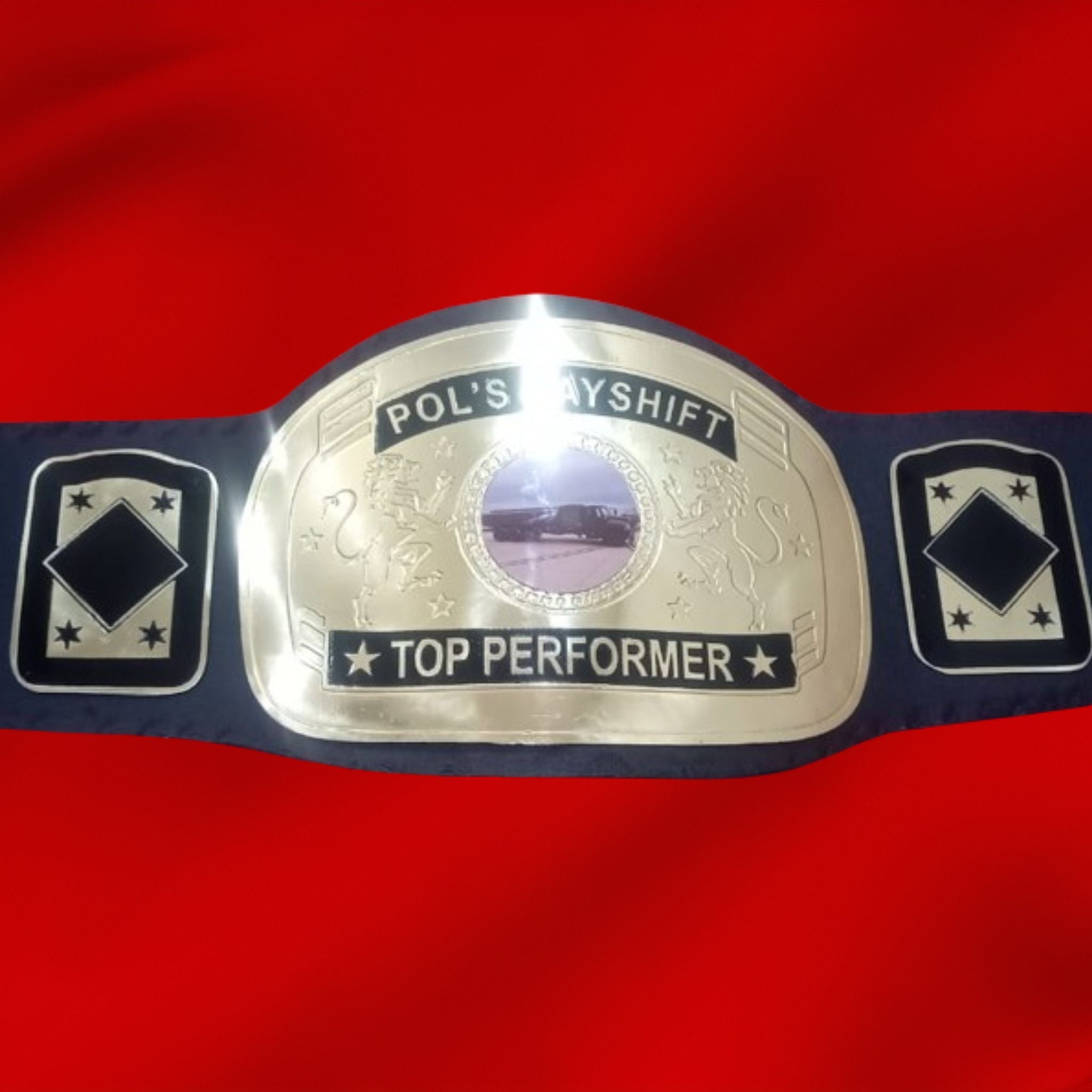 Custom Name And Military Truck Logo Wrestling Championship Belt