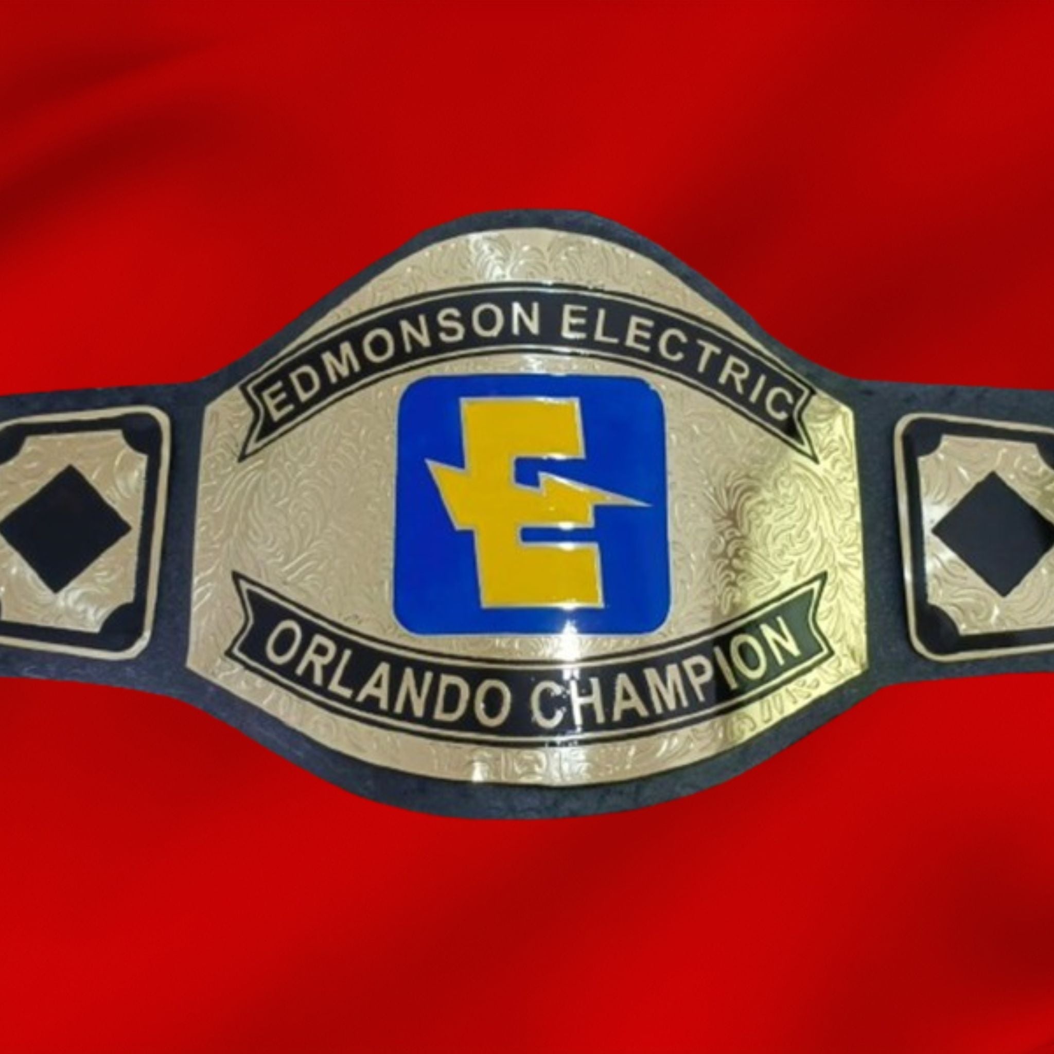 Custom Name and E Spark Logo Wrestling Championship Belt - Customize Wrestling Belts
